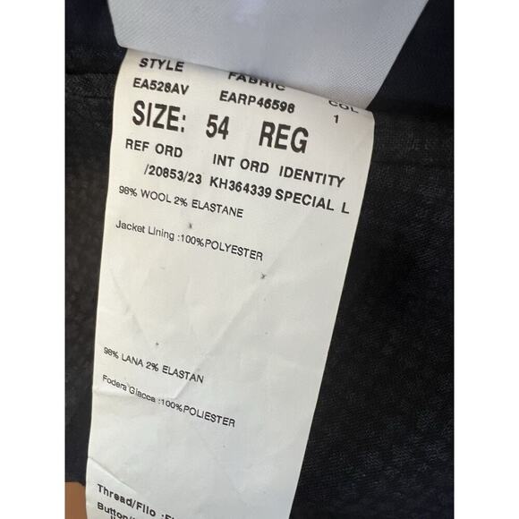 LARDINI Mens Size IT 54/US 44 Wool Pattern Blazer Blue Pockets Made Italy - Picture 7 of 14